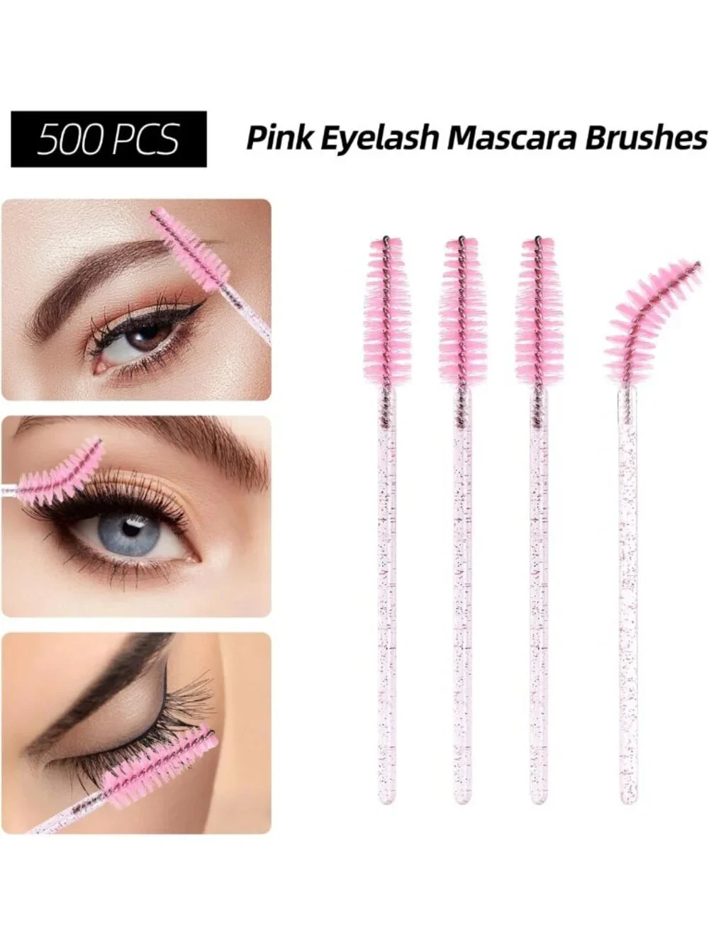 1500 PCS Eyelash Extension Kit - Spoolies, Lip Brushes, Micro Swabs & Containers